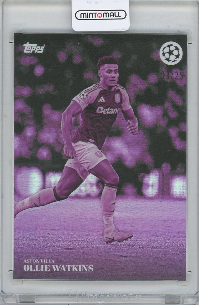 2024-25 TOPPS Simplicidad UEFA Club Competitions Estrellas Internacionales Pink trading card OLLIE WATKINS Aston Villa 03/25