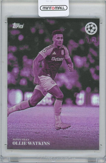 2024-25 TOPPS Simplicidad UEFA Club Competitions Estrellas Internacionales Pink trading card OLLIE WATKINS Aston Villa 03/25