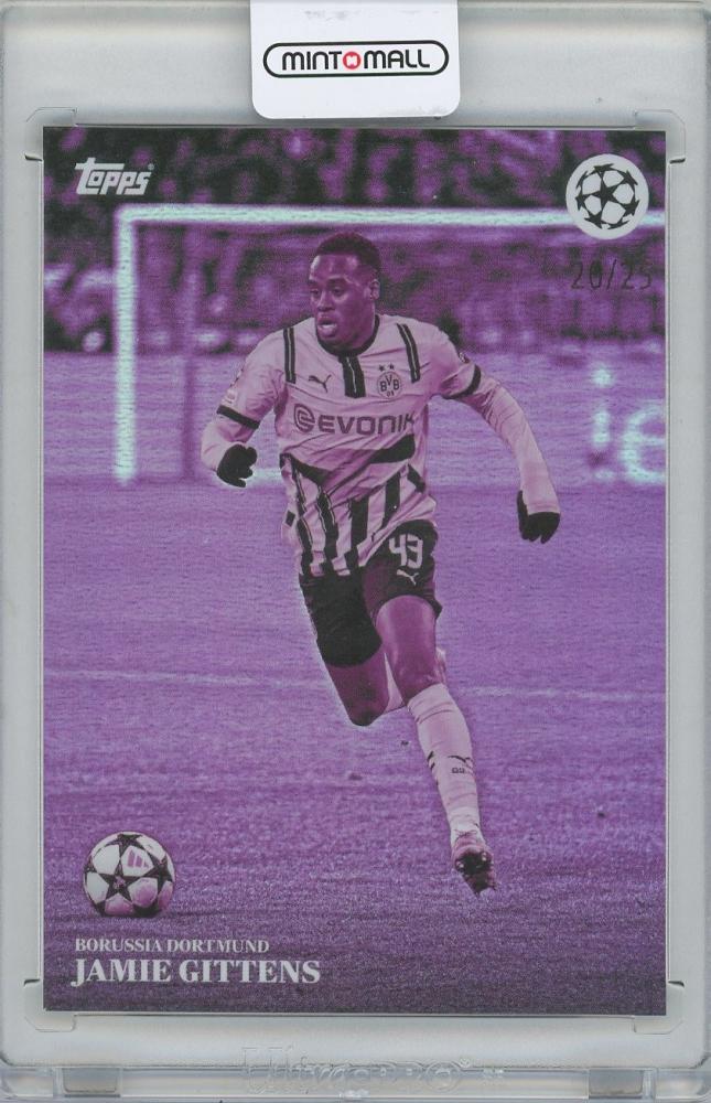 2024-25 TOPPS Simplicidad UEFA Club Competitions Estrellas Internacionales Pink Jamie Bynoe-Gittens card 20 out of 25