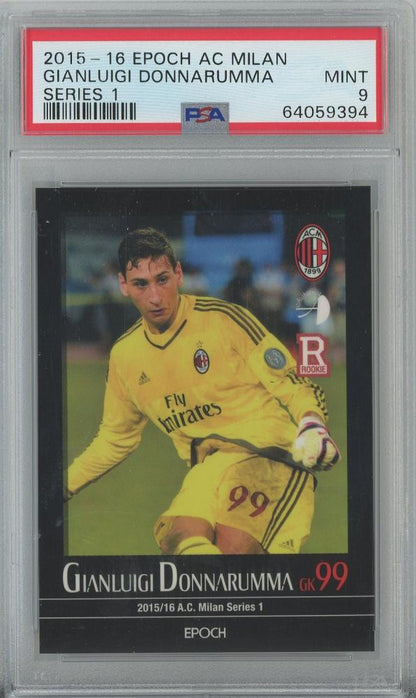 2015-16 Epoch AC Milan Series1 Gianluigi Donnarumma Rookie Card graded PSA9