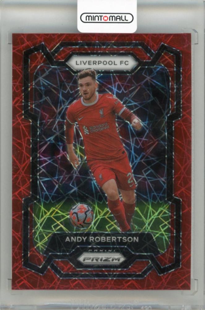 2023-24 PANINI Prizm Andy Robertson Liverpool FC Red Lazer serial #8029/49 trading card