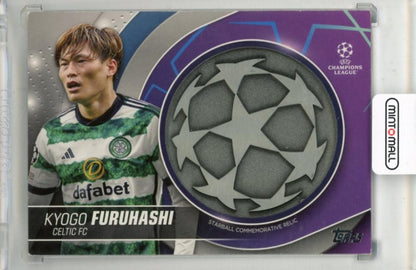 2023-24 TOPPS UEFA Club Competitions Kyogo Furuhashi Starball Commemorative Relics card from Celtic FC