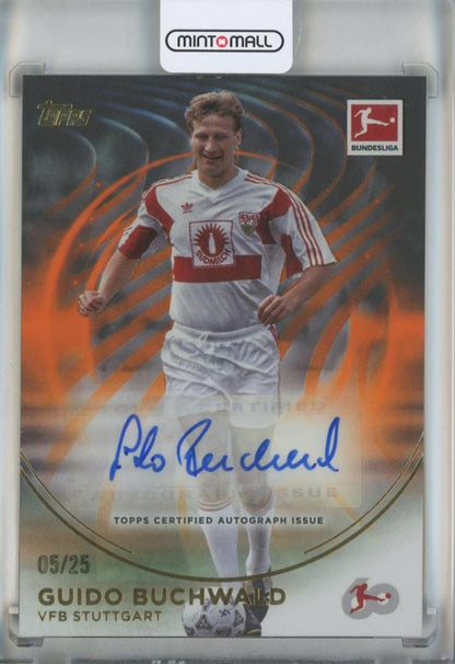 2023-24 Topps Bundesliga 60 Years Celebration Guido Buchwald Autograph Orange card #BAGB05/25 VFB Stuttgart