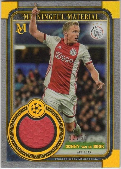 2019-20 Topps Museum Collection Champions League Donny Van De Beek Relics card serial No 32 out of 50