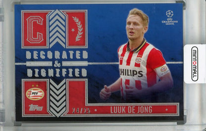 2015-16 Topps UEFA Champions League Showcase PSV Eindhoven Luuk de Jong parallel card numbered 24 out of 25