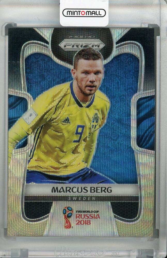 2018 Panini Prizm World Cup Marcus Berg Sweden Black Gold Wave Parallel trading card
