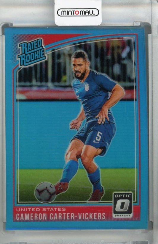 2018-19 Donruss United States Cameron Carter-Vickers Base Optic Rated Rookie Aqua card serial 067/149