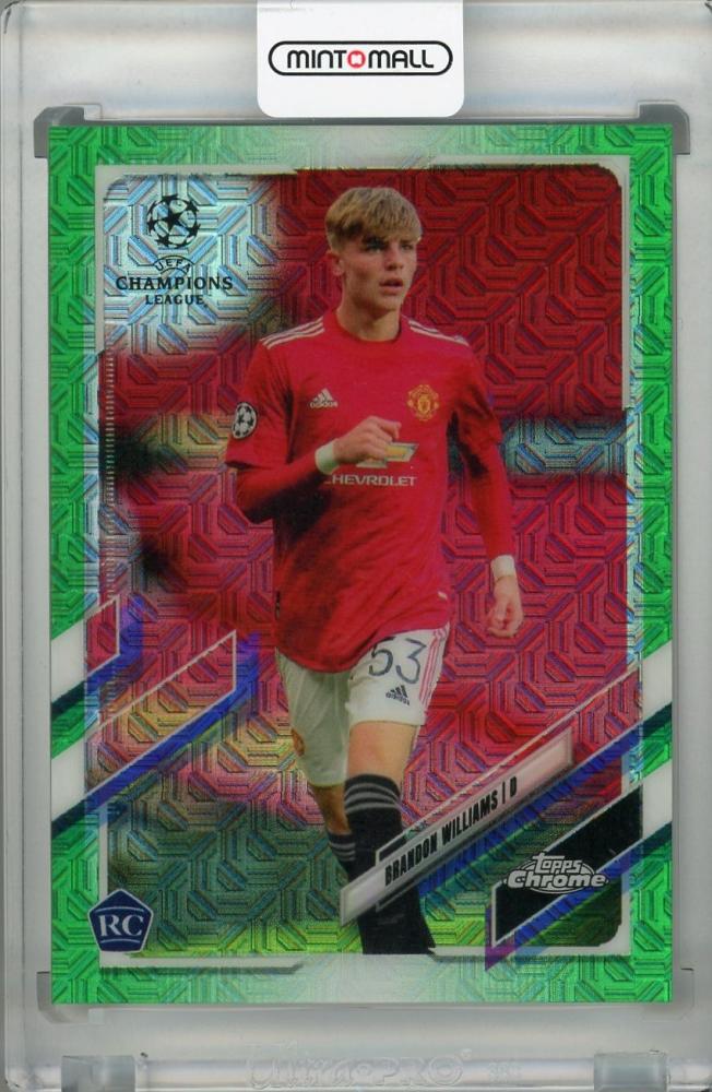 2020-21 Topps UEFA Champions League Brandon Williams Base Green parallel card 47 of 99
