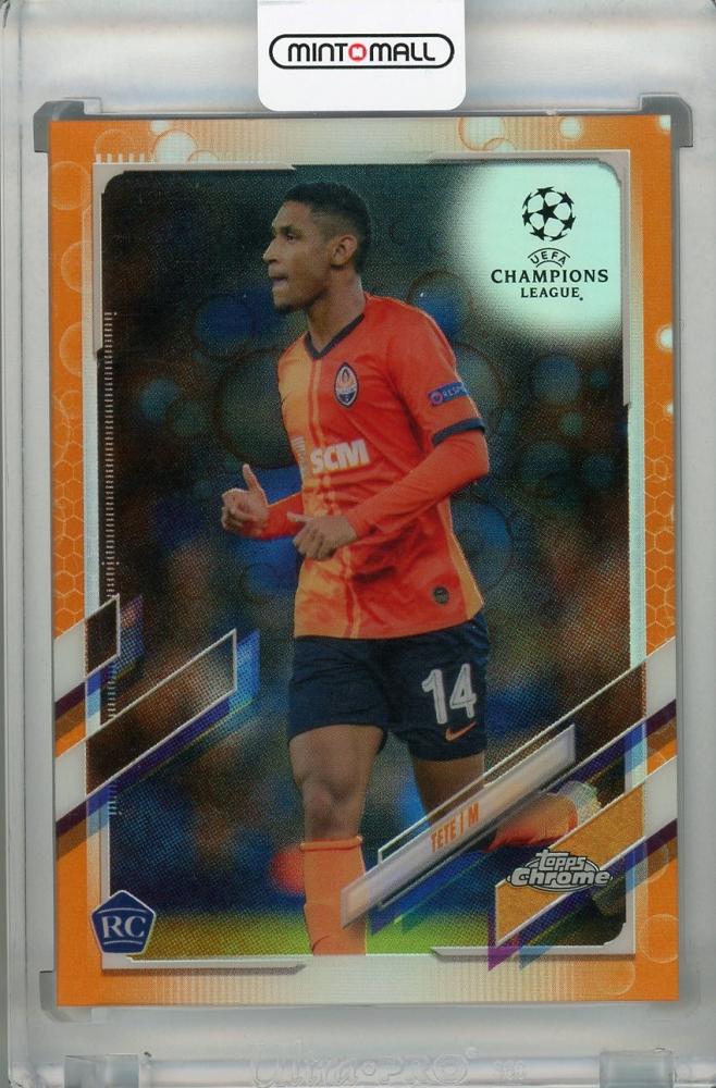 2020-21 Topps Chrome UEFA Champions League FC Shakhtar Donetsk Tete Base Orange Bubbles trading card