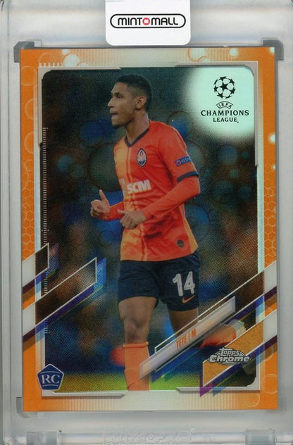 2020-21 Topps Chrome UEFA Champions League FC Shakhtar Donetsk Tete Base Orange Bubbles trading card