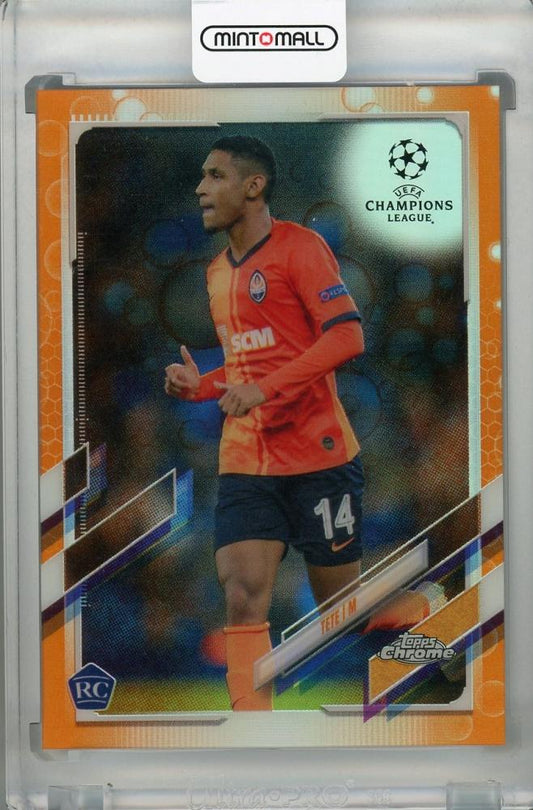 2020-21 Topps Chrome UEFA Champions League FC Shakhtar Donetsk Tete Base Orange Bubbles trading card