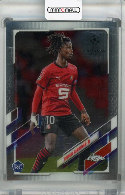 2020-21 Topps Chrome UEFA Champions League Eduardo Camavinga Stade Rennais FC Base card