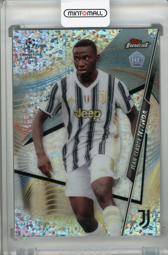 2020-21 Topps Finest UEFA Champions League Juventus Jean-Claude Ntenda Base Speckle Parallel card number 066 of 125