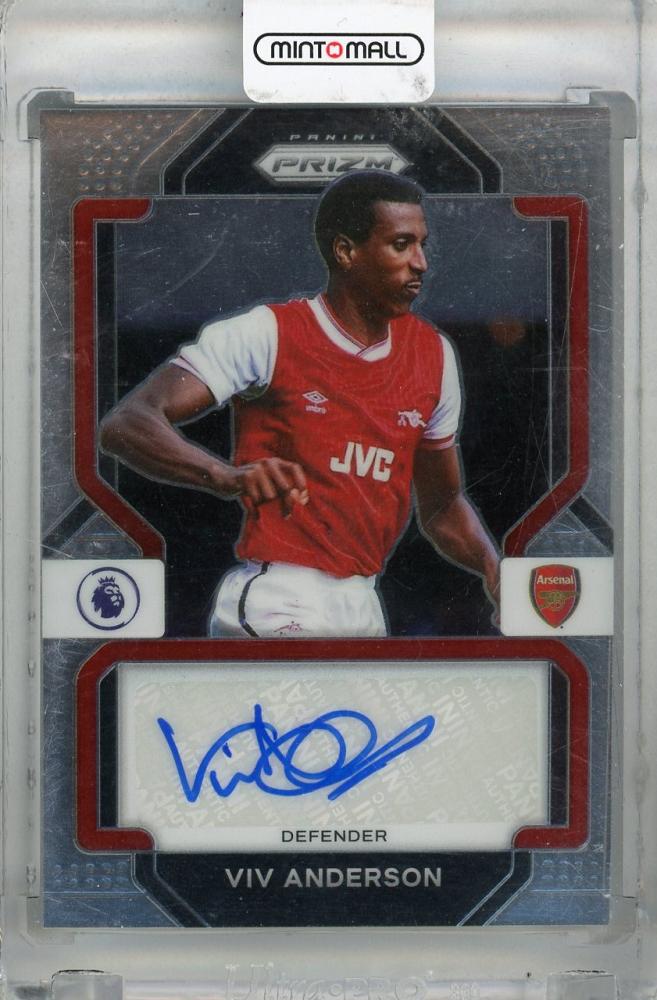 2022-23 Panini Prizm Premier League trading card Viv Anderson Signatures #13 Auto Arsenal