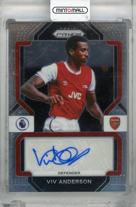 2022-23 Panini Prizm Premier League trading card Viv Anderson Signatures #13 Auto Arsenal