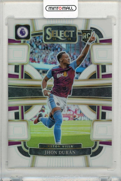 2023-24 PANINI Select English Premier League trading card of Jhon Duran White in Aston Villa kit #1216/20