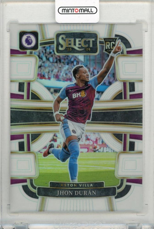 2023-24 PANINI Select English Premier League trading card of Jhon Duran White in Aston Villa kit #1216/20