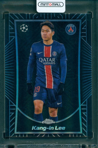 2024-25 TOPPS CHROME UEFA CLUB COMPETITIONS Kang-in Lee Shadow Etch card for Paris Saint-Germain