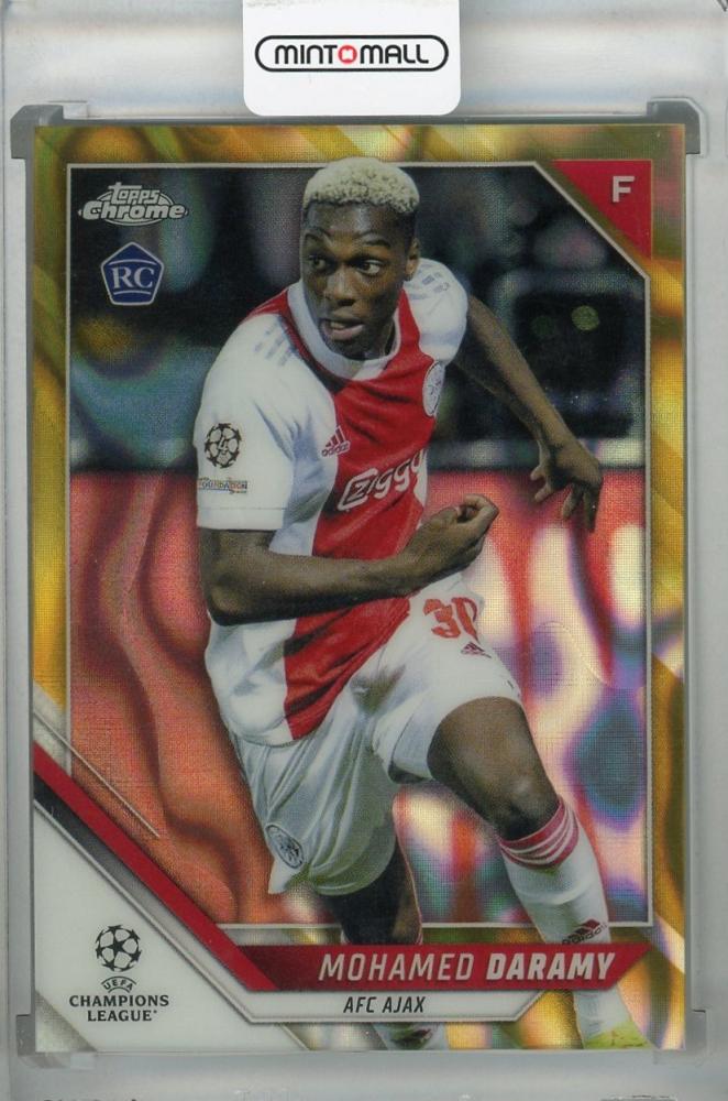2020-21 Topps Chrome UEFA Champions League AFC Ajax Mohamed Daramy Base Gold Lava parallel trading card