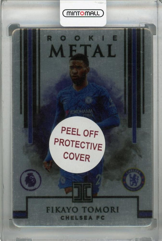 2019-20 Panini Impeccable Premier League Chelsea FC Fikayo Tomori rookie metal card serial number 26 of 50