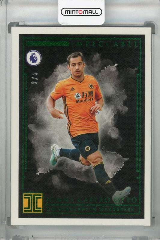 2019-20 Panini Impeccable Premier League Jonny Castro Otto Wolverhampton Wanderers emerald parallel card 2 of 5