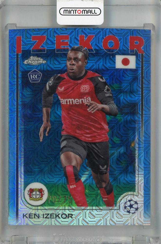2024-25 Topps Uefa Japan Edition Ken Izekor Blue Mojo #75 RC70/75 Bayer 04 Leverkusen trading card