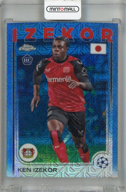 2024-25 Topps Uefa Japan Edition Ken Izekor Blue Mojo #75 RC70/75 Bayer 04 Leverkusen trading card