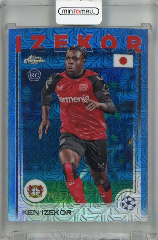 2024-25 Topps Uefa Japan Edition Ken Izekor Blue Mojo #75 RC70/75 Bayer 04 Leverkusen trading card