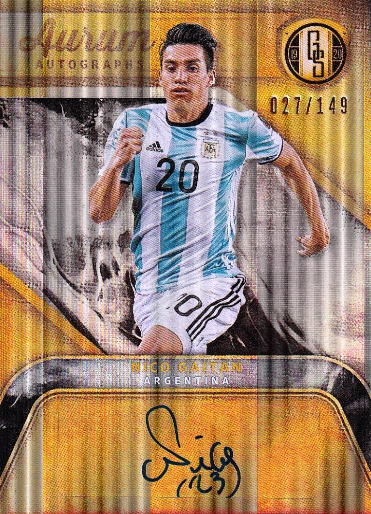 2019-20 Panini Gold Standard Argentina Nico Gaitan Gold Medals Autographs card numbered 027/149