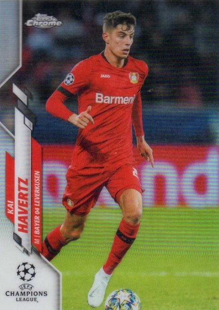 2019-20 Topps Chrome Champions League Kai Havertz football trading card Refractor edition