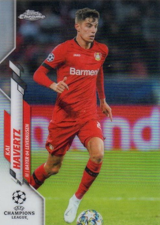 2019-20 Topps Chrome Champions League Kai Havertz football trading card Refractor edition