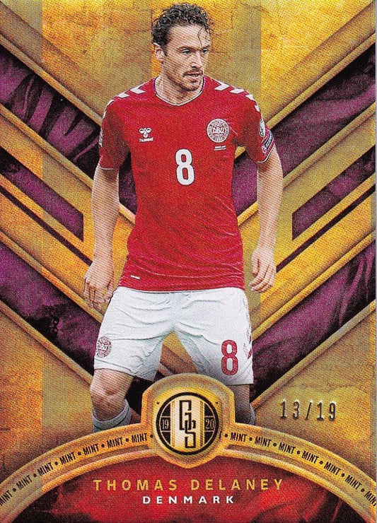 2019-20 Panini Gold Standard Denmark Thomas Delaney Base Mint Parallel card number 13 of 19