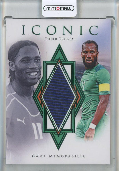 2024 Futera Unique Didier Drogba Iconic trading card serial number IC0709/15 from Ivory Coast