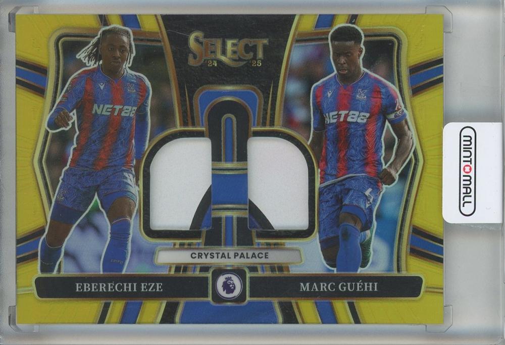 2024-25 Select Premier League trading card dual swatches featuring Eberechi Eze and Marc Guehi Crystal Palace