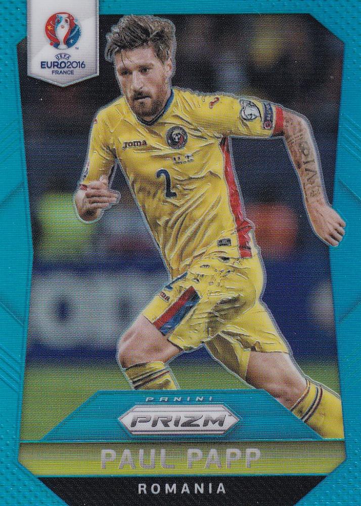 2016 Panini Prizm Euro Romania Paul Papp Base Light Blue Prizms Parallel card numbered 12 of 15