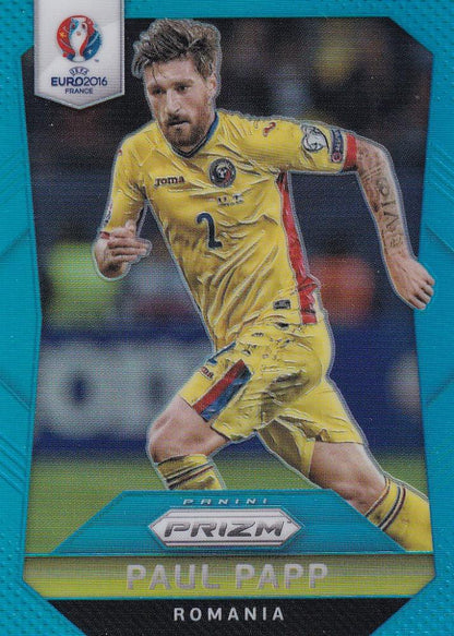 2016 Panini Prizm Euro Romania Paul Papp Base Light Blue Prizms Parallel card numbered 12 of 15