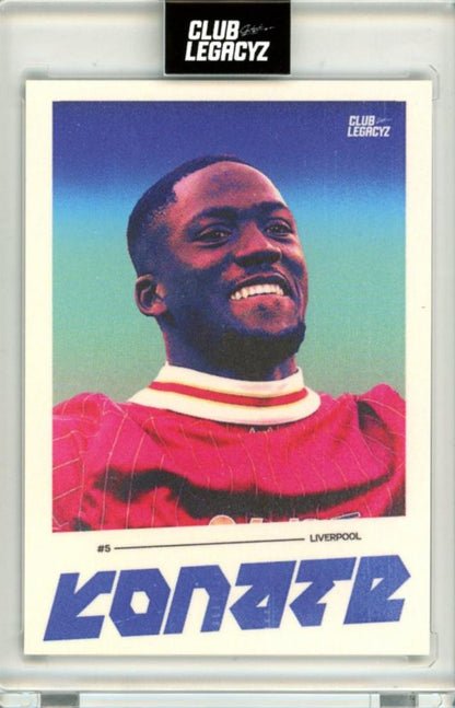 2025 CLUB LEGACYZ ICONS 2nd Edition Ibrahima Konate mint FIFA soccer trading card serial number 053 out of 200