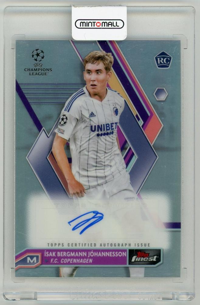 2022-23 TOPPS Finest UEFA Club Competitions autographed trading card of Isak Bergmann Johannesson
