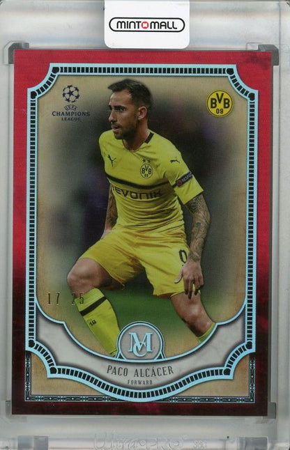 2018-19 Topps Museum Collection UEFA Champions League Borussia Dortmund Paco Alcacer Base Ruby trading card 17 of 25