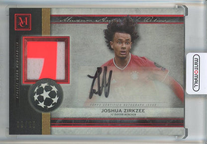 2020-21 Topps Museum Collection UEFA Champions League Joshua Zirkzee Autograph Relics Ruby card #MARJZ02/25