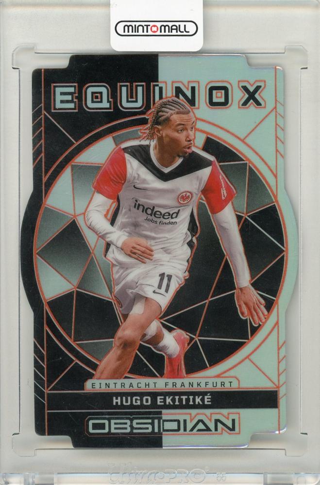 2024-25 Panini Obsidian Soccer card Hugo Ekitike Electric Etch Orange numbered 22 of 75 Eintracht Frankfurt