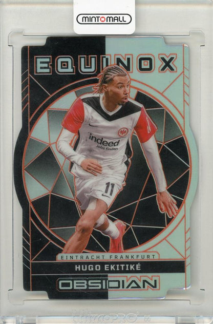 2024-25 Panini Obsidian Soccer card Hugo Ekitike Electric Etch Orange numbered 22 of 75 Eintracht Frankfurt