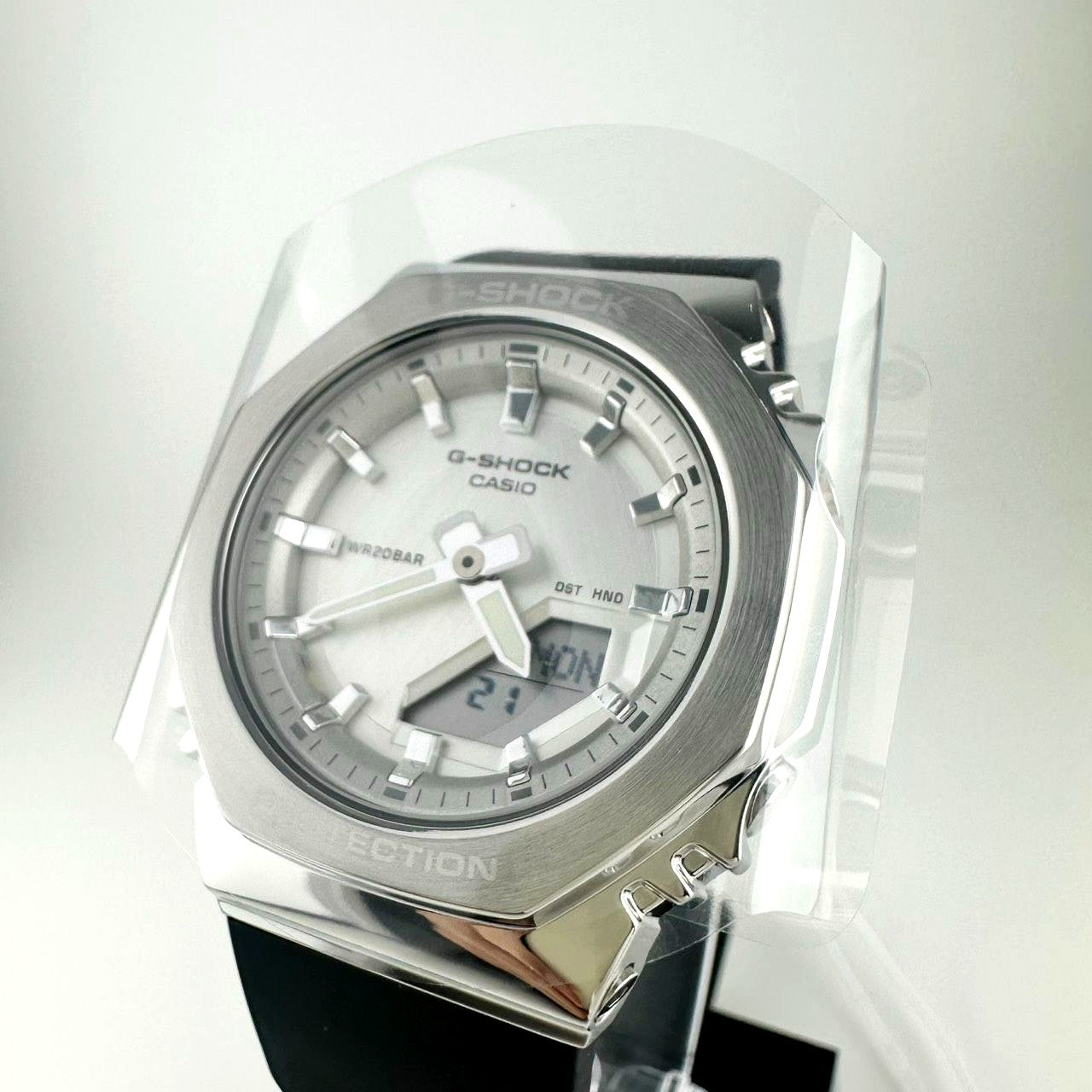 Casio G-Shock GM-S2110-1A7JF Square Watch with Metal Bezel and Colour Dial — Japan Import