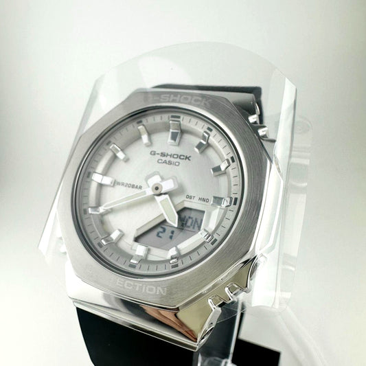 Casio G-Shock GM-S2110-1A7JF Square Watch with Metal Bezel and Colour Dial — Japan Import