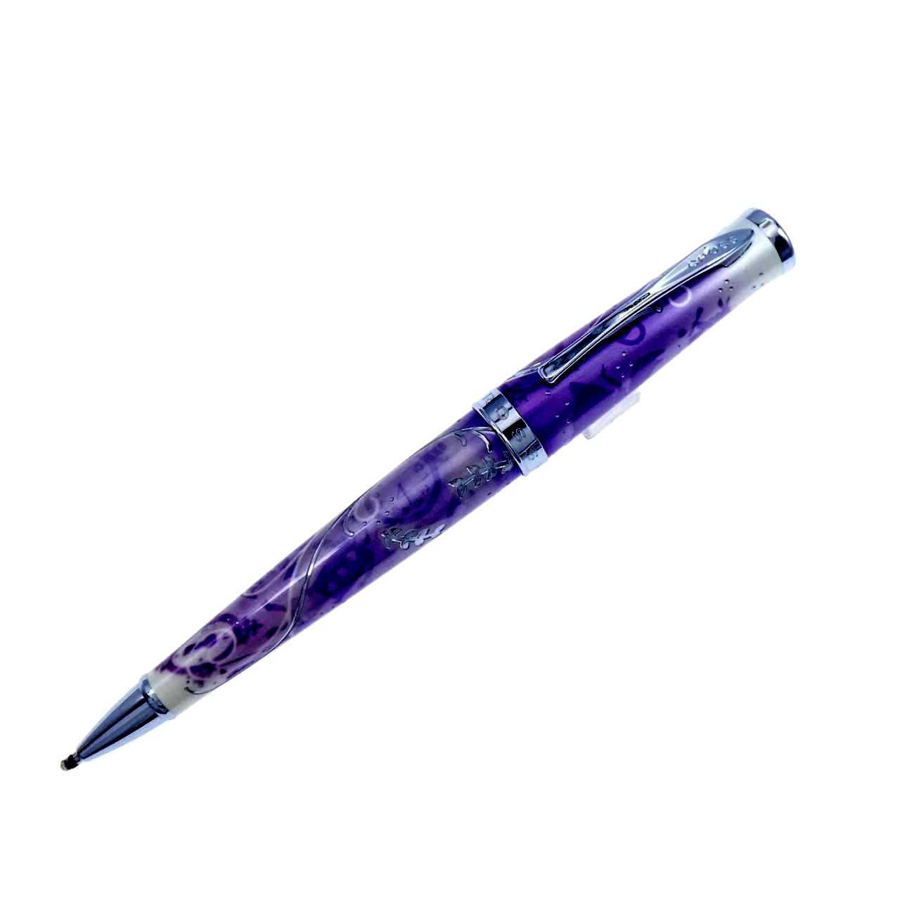 Used Cross Soba Ju Disney Alice purple ballpoint pen measuring 13.5 cm