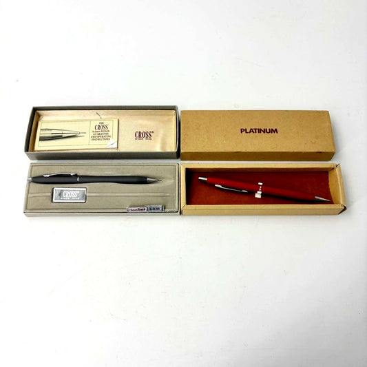 Platinum Cross Mechanical Pencil Set Model 1564 showing used condition with no guarantees