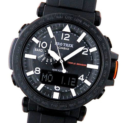 Casio Pro Trek Night Safari PRG-650YBE-3JR watch with stainless steel case and resin components