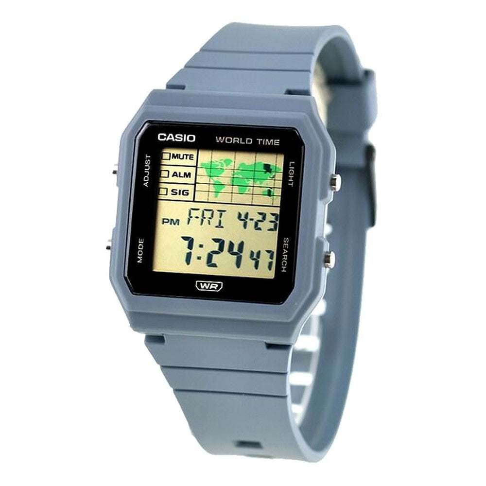 Casio LF-30W-2ADF classic digital watch with black dial and blue resin strap for men