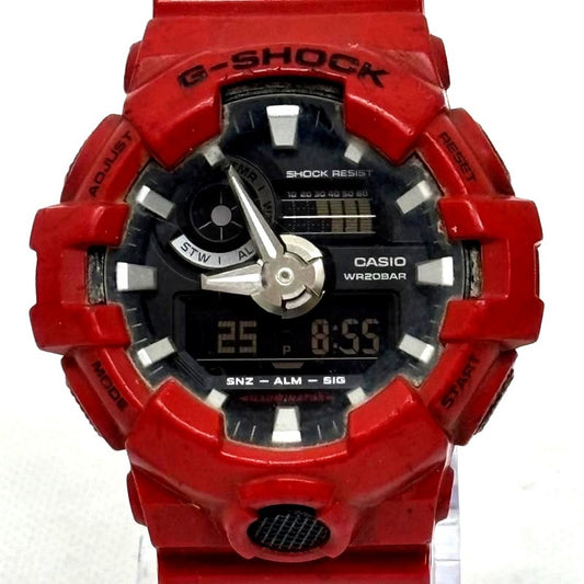 Casio G-Shock GA-700-4A red digital men's watch with black accents imported from Japan