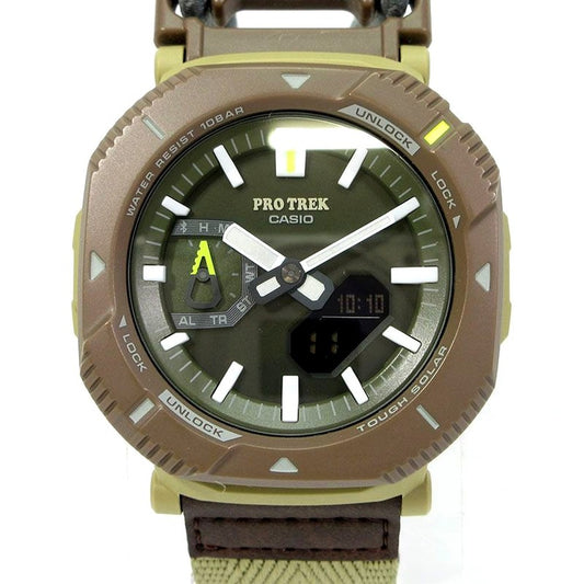 Casio Pro Trek PRJ-B001B-5JF solar watch with ana-digi display in black with box and manual